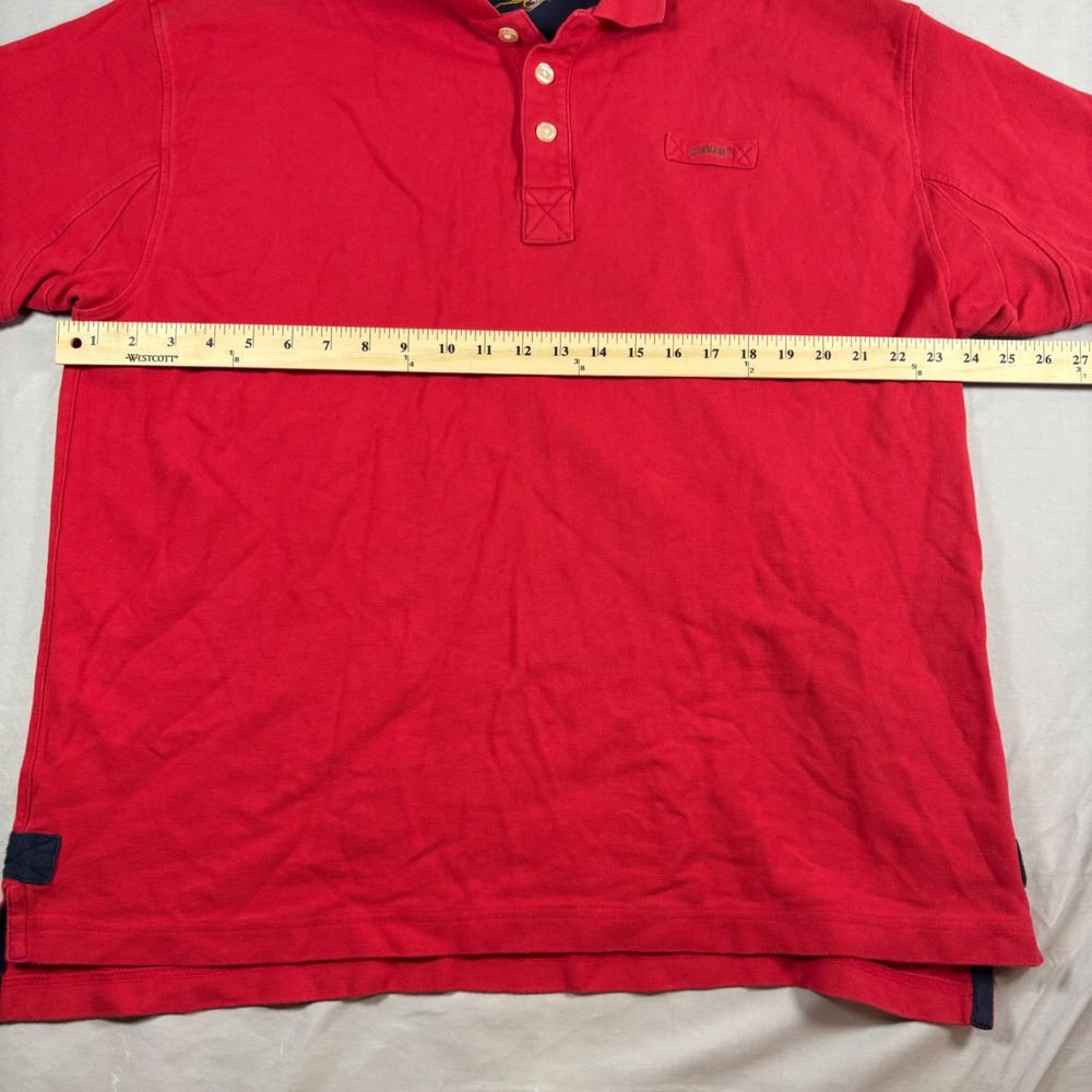 Vintage Orvis Polo Shirt Mens XL Red Cotton Pique Fishing Outdoors Mauritius - Picture 6 of 9
